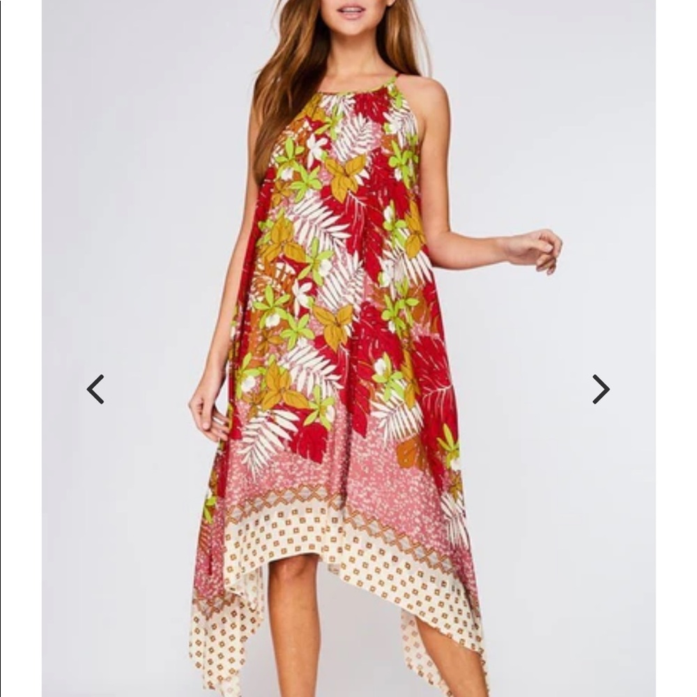 L Love Floral Flair Dress size medium new with tags Floral Flair Dress
